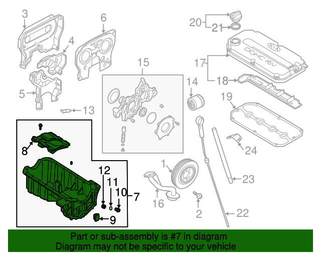 20012005 Kia Rio Oil Pan 0K30C10400A OEM Parts Online