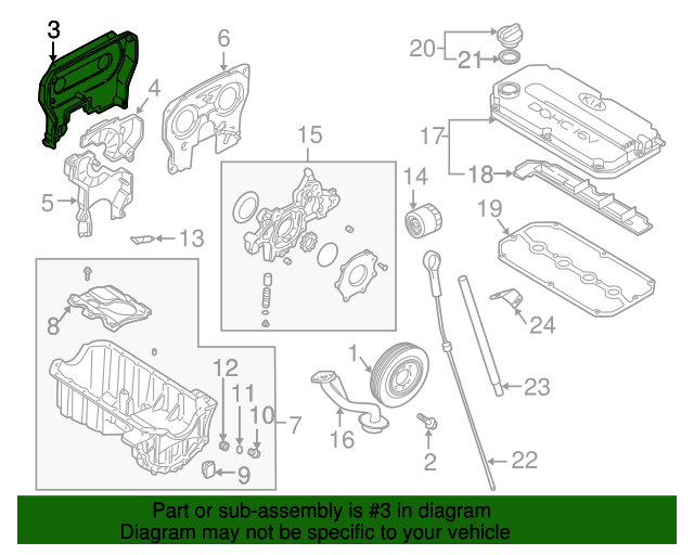 20012006 Kia Rio OEM NEW 200106 Kia Rio Upper Front Engine Timing