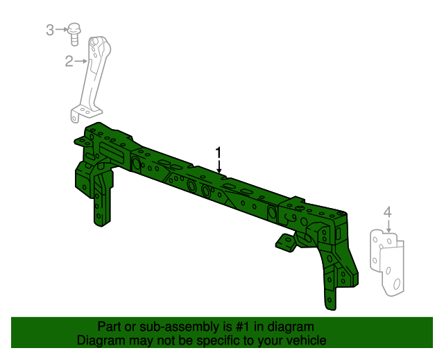 84180255 Front End Upper Tie Bar 20162019 Chevrolet Cruze
