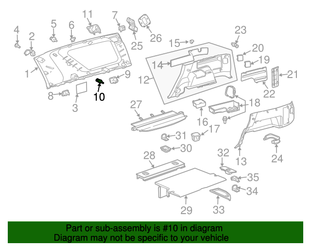 642670C010B1 Tie Down Hook 20032010 Toyota OEM Genuine Toyota
