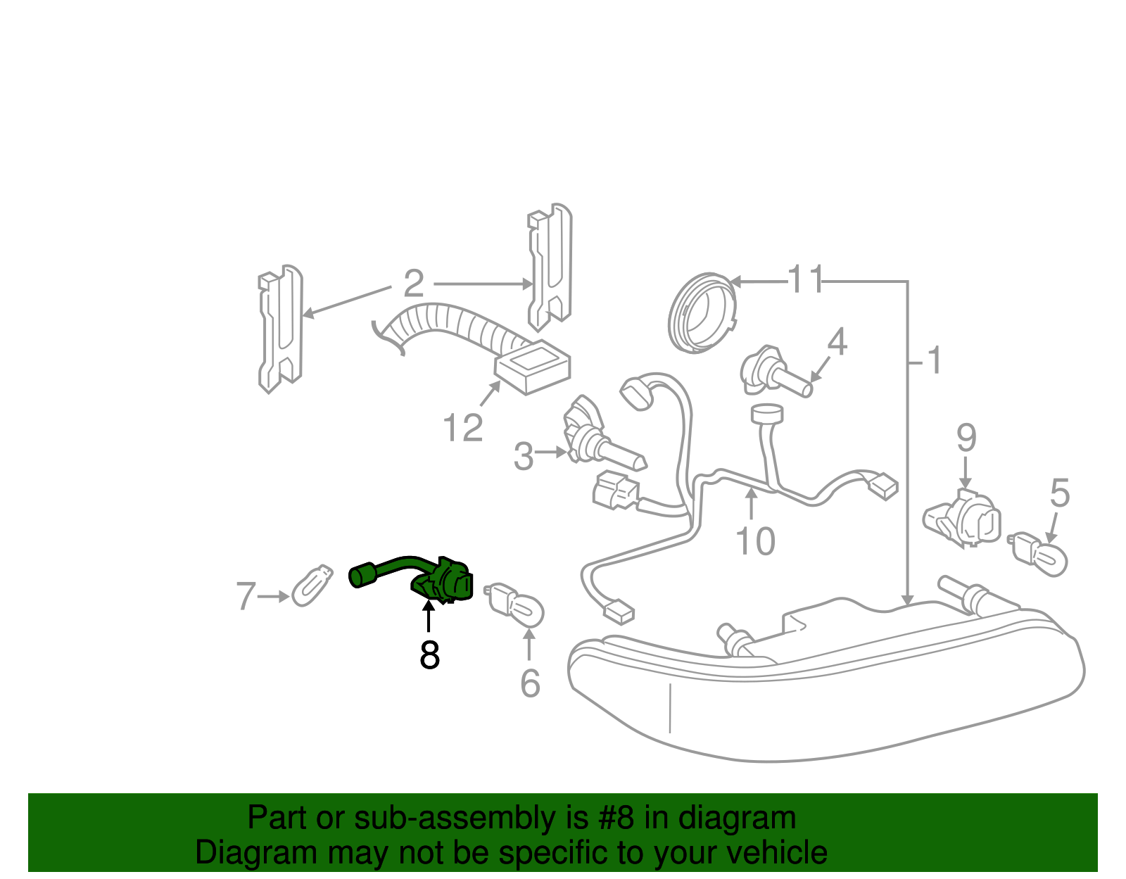 Front Side Marker and Cornering Lamp Socket - GM (12456484)