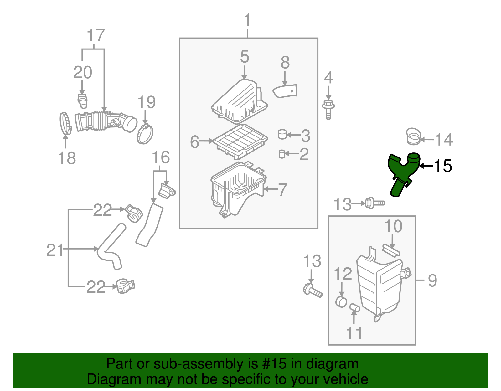 Air Cleaner Inlet Duct - GM (96800818)