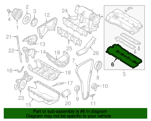 Mazda ZL01-10-235 Engine Valve Cover Gasket