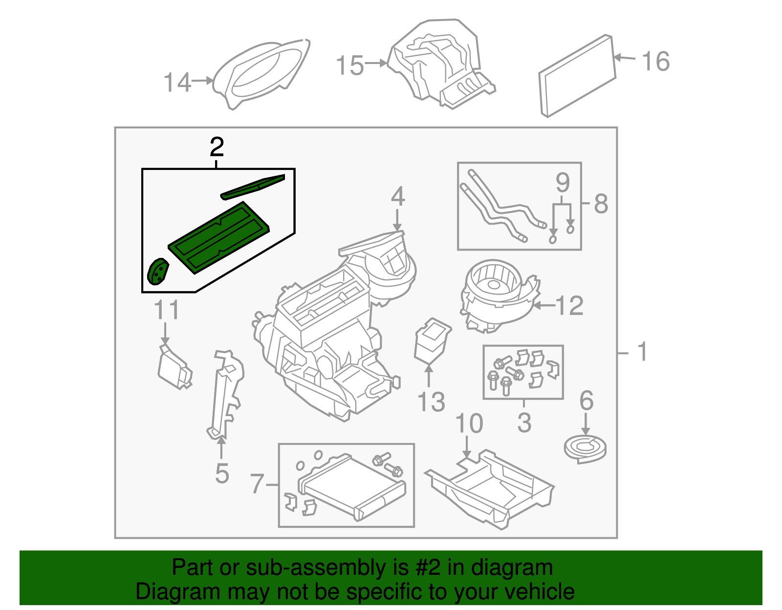 Gasket Kit, Heater & A/C Evpr & Blo Mdl - GM (93180071)