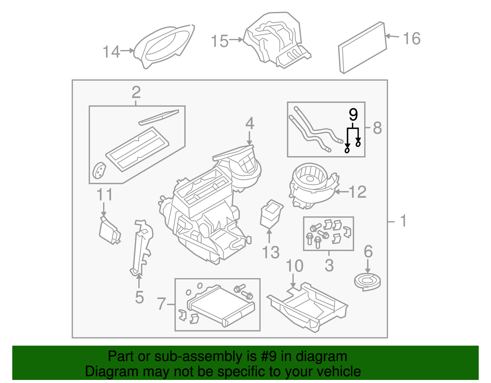 Seal, Heater Core Tube - GM (09117112)