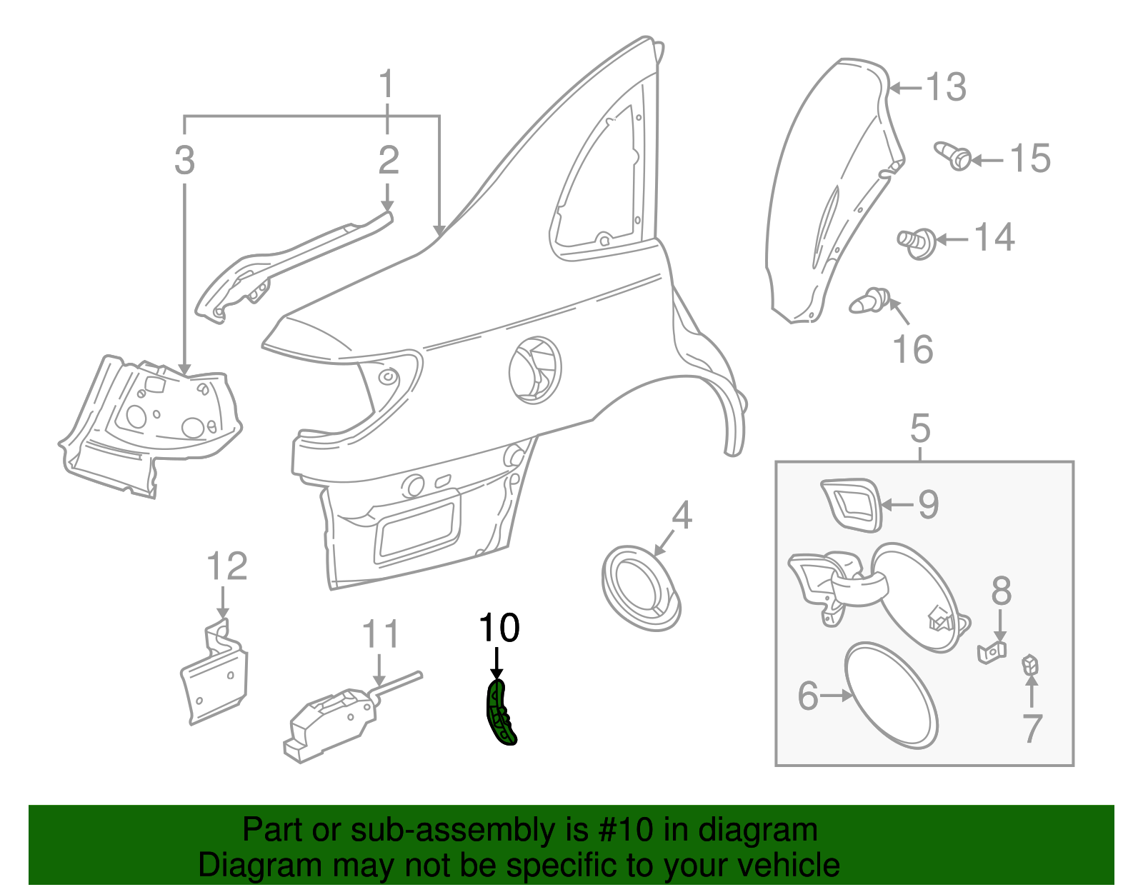 Latch Assembly, F/Tnk Fil - GM (09135503)