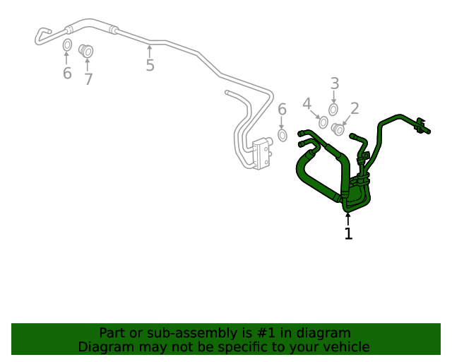 84354534 Automatic Transmission Fluid Cooler Inlet and Outlet Line