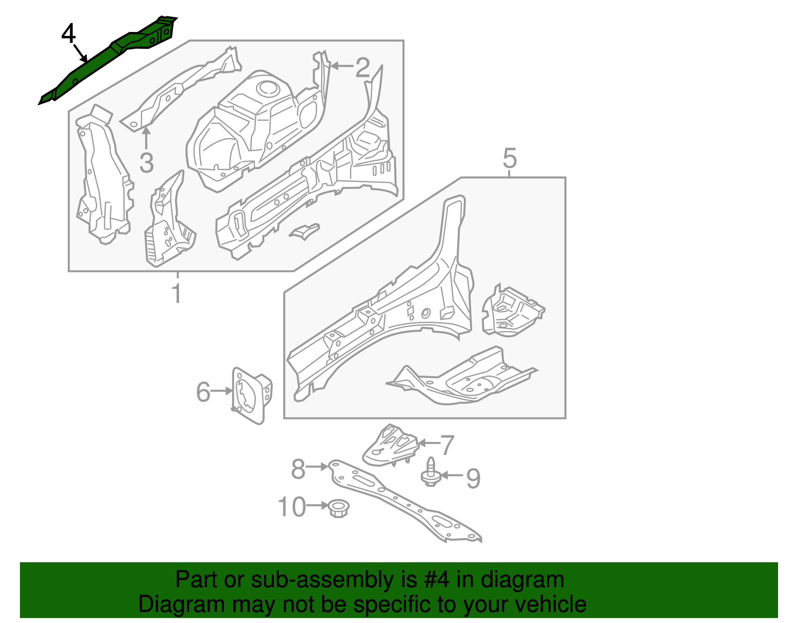 Upper Rail - Ford (HG9Z-16154-A)
