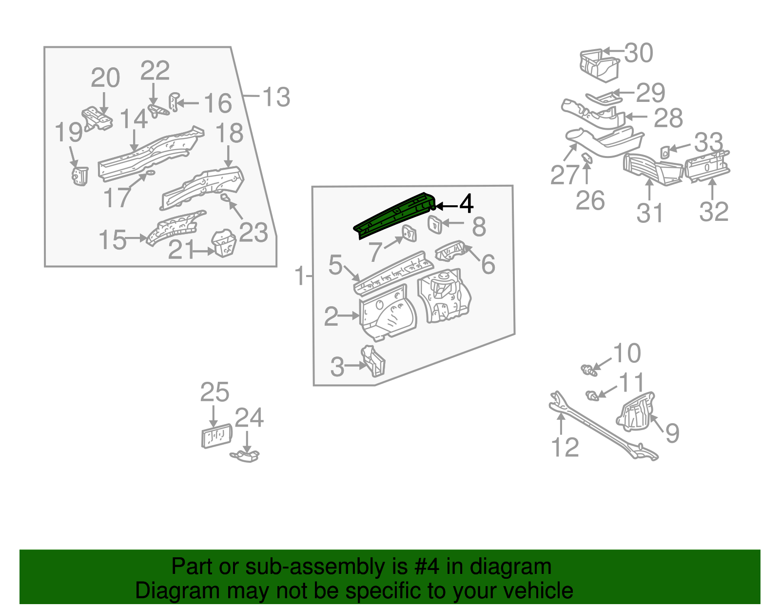 Upper Rail - Toyota (53732-48020)