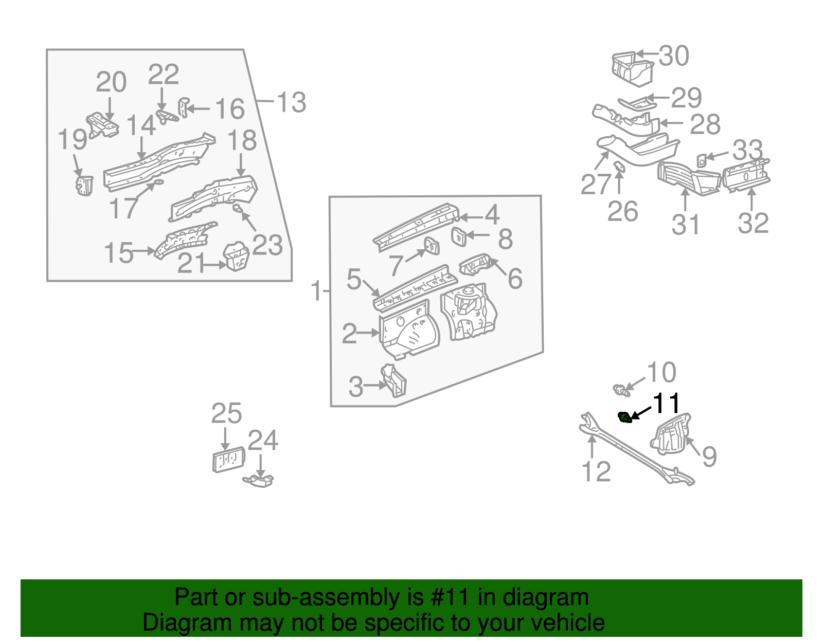 Bumper Cover Clip - Scion (90467-08185)
