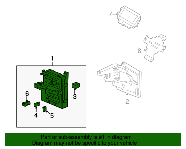 20122014 Cadillac CTS Body Wiring Harness Junction Block 22782849