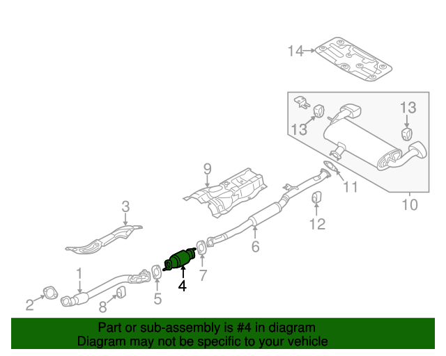2013-2014 Hyundai Genesis Coupe Catalytic Converter 28950-2C760 | OEM ...