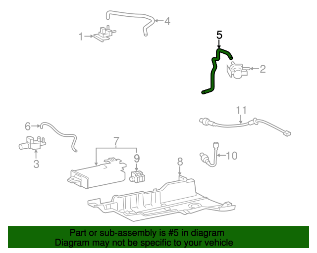 20112012 Toyota Sienna Vacuum Hose 2383036070 Toyota Parts