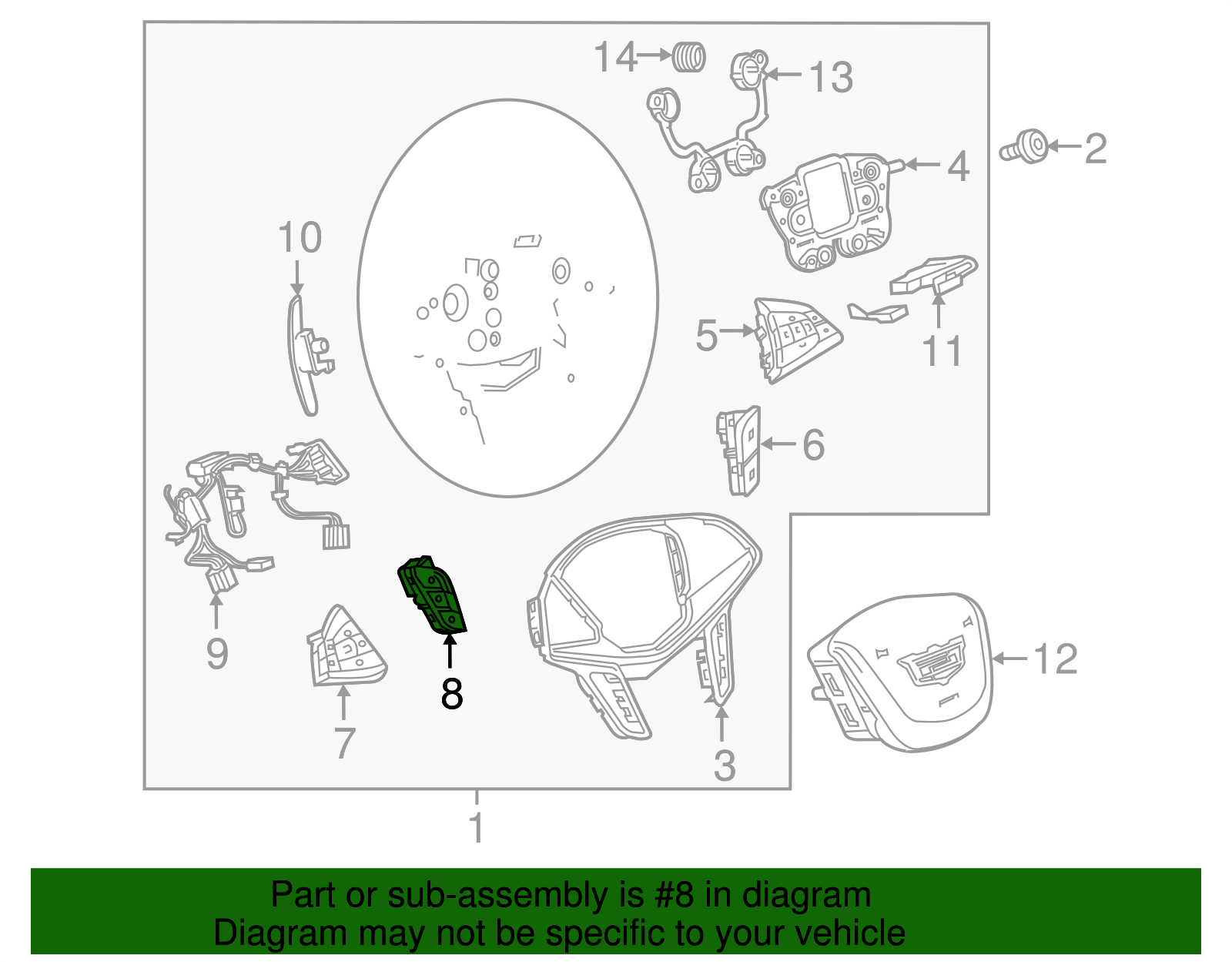 Black Cruise Control Switch - GM (84053851)