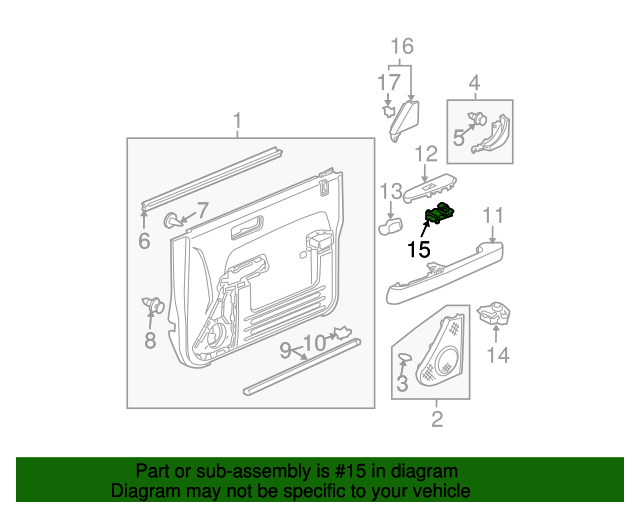 Genuine Honda Power Window Master Switch Assembly 35750-SCV-A01ZA