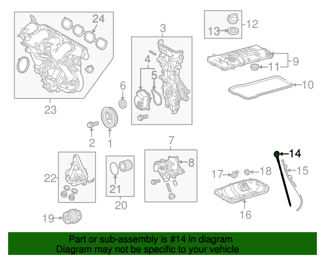 20082023 Toyota Engine Oil Dipstick 1530137010 Toyota Parts Center