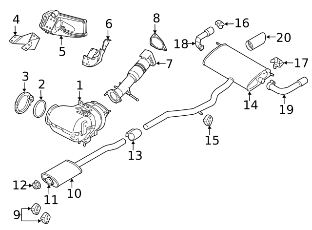 2019-2022 Volvo Muffler 32280780 | TascaParts.com