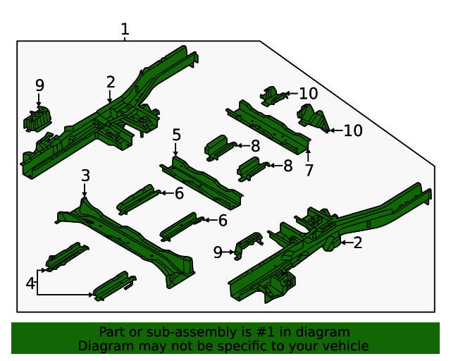 65700R0100 Rail Assembly 20222024 Kia Carnival Kia Auto Parts