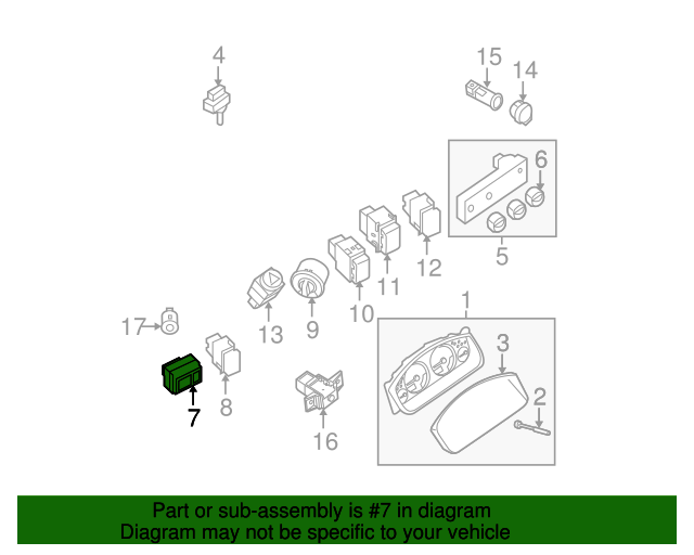 20052021 Nissan OEM NEW 0519 Nissan Pathfinder Frontier Titan Mirror Glass Switch 25570CL00A