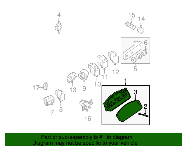 Genuine Nissan OEM 24813-1LA1A COVER-FRONT,COMBINATION METER 248131LA1A Genuine Nissan OEM 24813-1LA1A COVER-FRONT,COMBINATION METER 248131LA1A