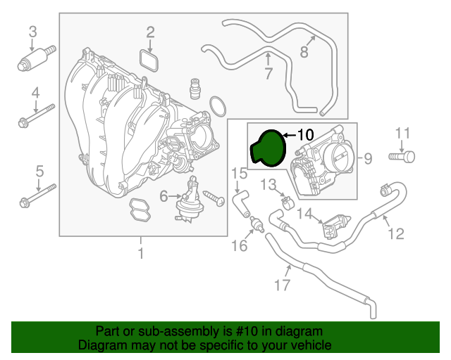 thumbnail image 2 of Genuine Mazda L3G2-13-655 Fuel Injection Throttle Body Mounting Gasket - OEM Replacement 2 of 13