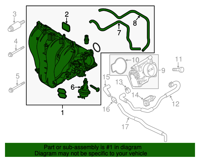 20052008 Mazda 6 Intake Manifold L34113100J MazdaParts