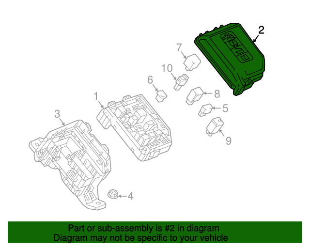 20162018 Chevrolet Spark Engine Wiring Harness Junction Block Cover
