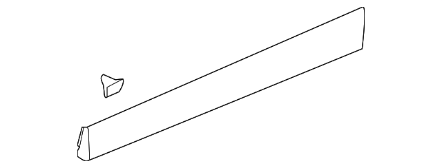 Primed Front Passenger Side Door Lower Molding - GM (95310029)