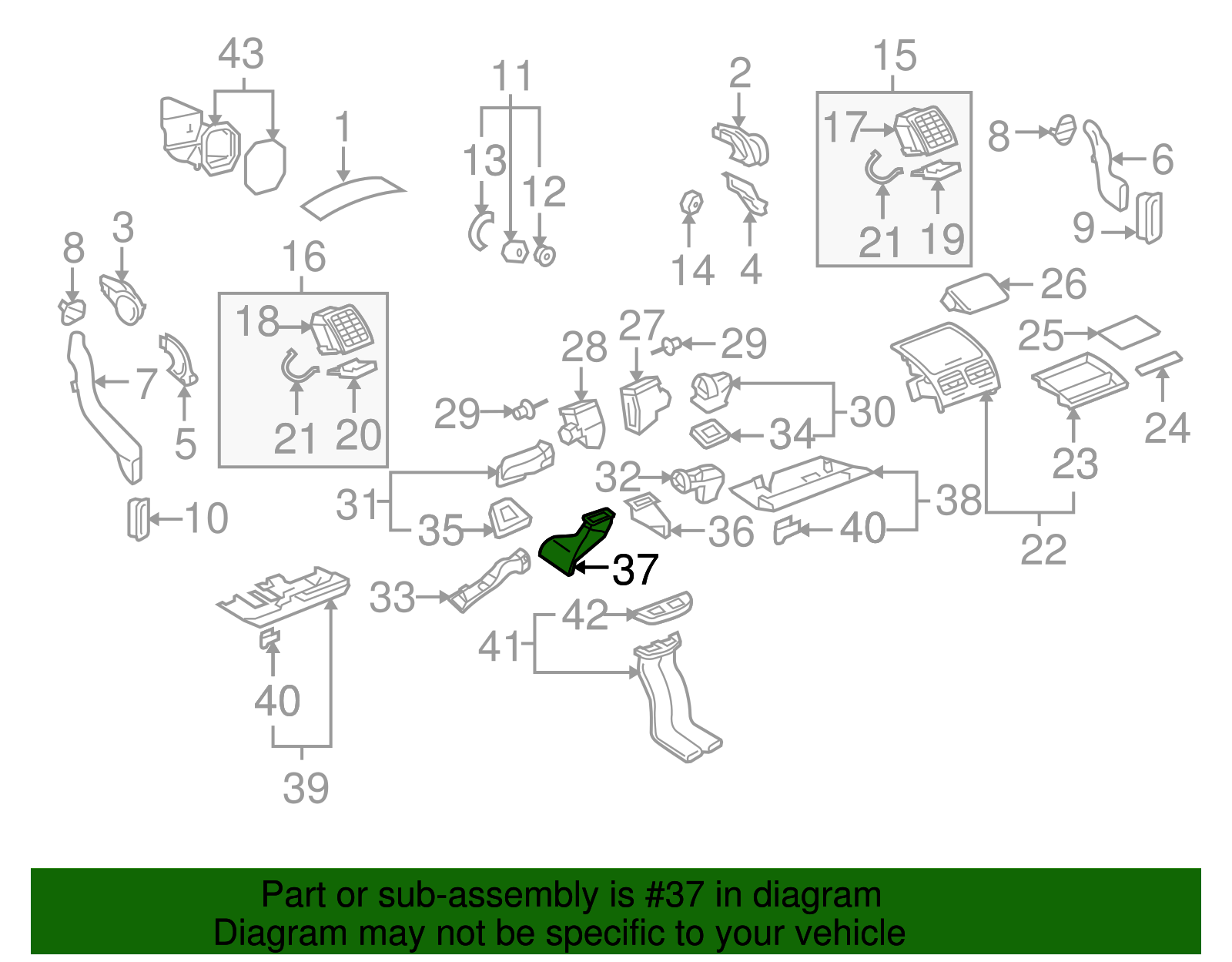 Lower Duct - Volkswagen (7L0-819-347-A)