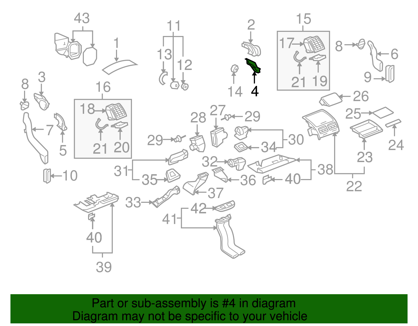 Duct Cover - Volkswagen (7L6-815-390-B)