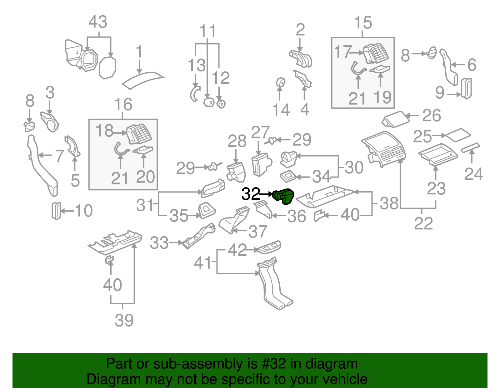 Floor Duct - Volkswagen (7L0-819-634-B)