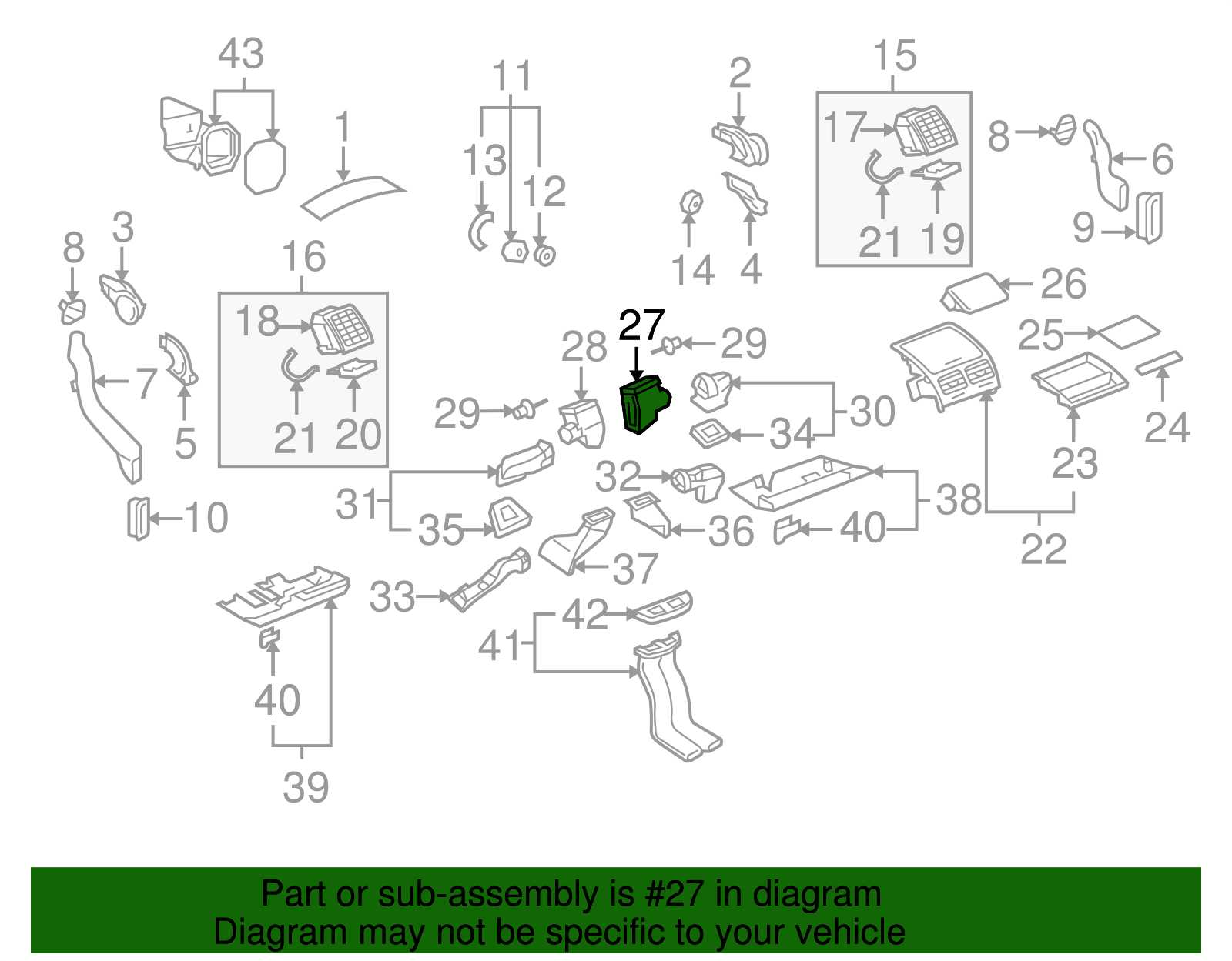Air Distributor - Volkswagen (7L0-819-354-D)