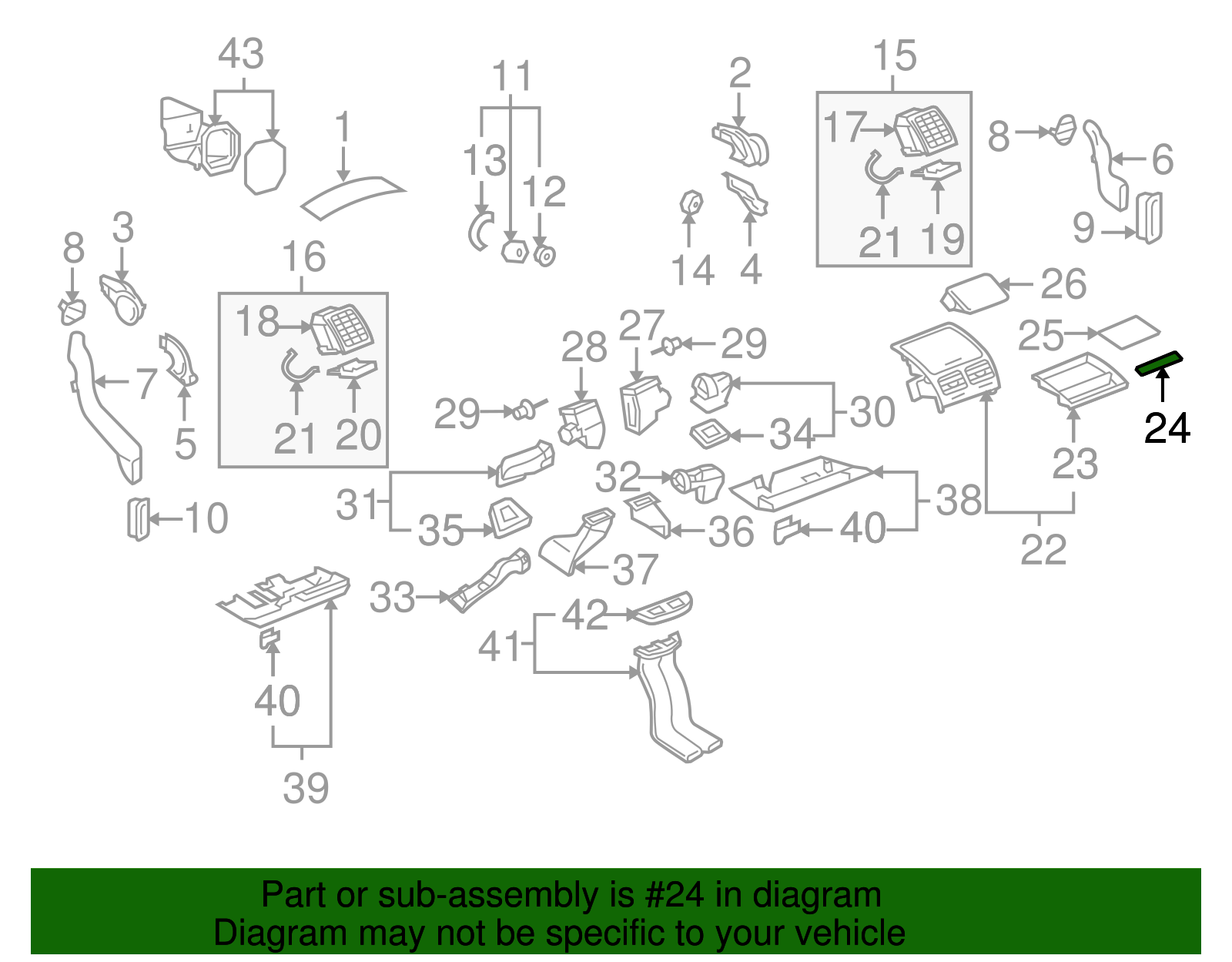 Tray Lining - Volkswagen (7L6-858-651-B41)