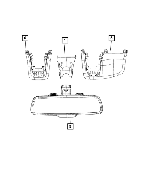 Glass and Interior Rear View Mirror for 2019 Dodge Charger #1