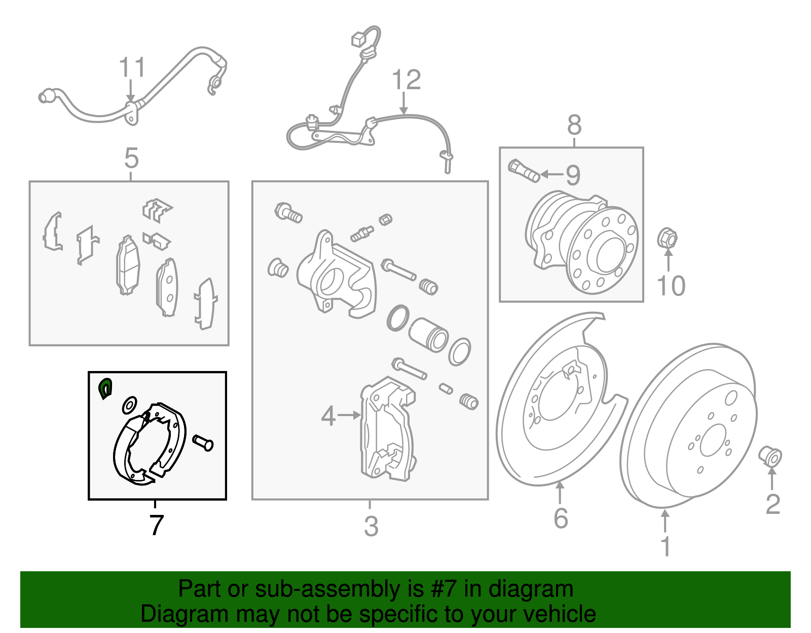 Park Brake Shoes - Scion (SU003-04546)