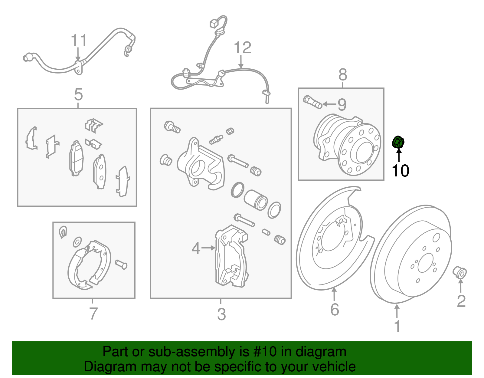 Axle Nut - Scion (SU003-02864)