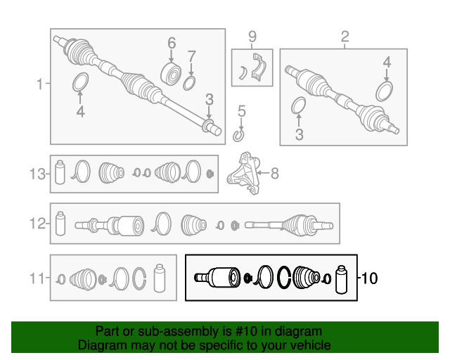 20142018 Mazda 3 Inner Cv Joint GDB722620