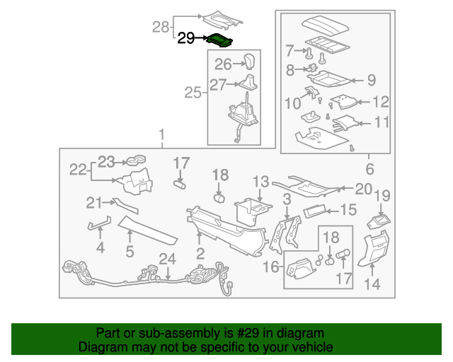 20082015 Cadillac CTS Automatic Transmission Shift Indicator 25801116 OEPartsQuick