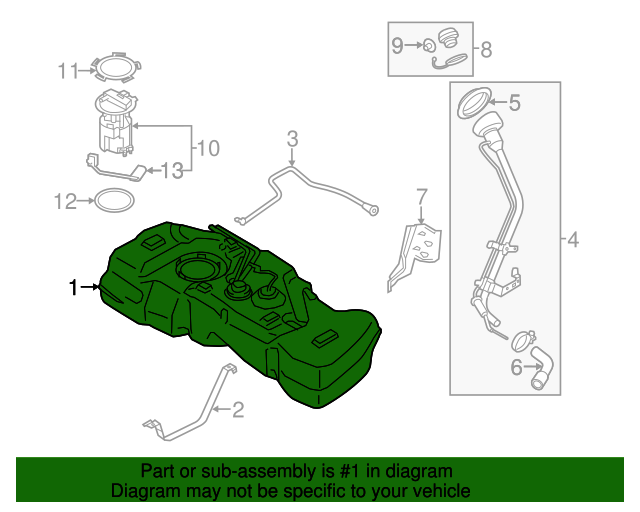 20112017 Nissan Juke OEM NEW 20112017 Nissan Juke Nismo RS SL SV 1.6L Fuel Tank Assembly 17202