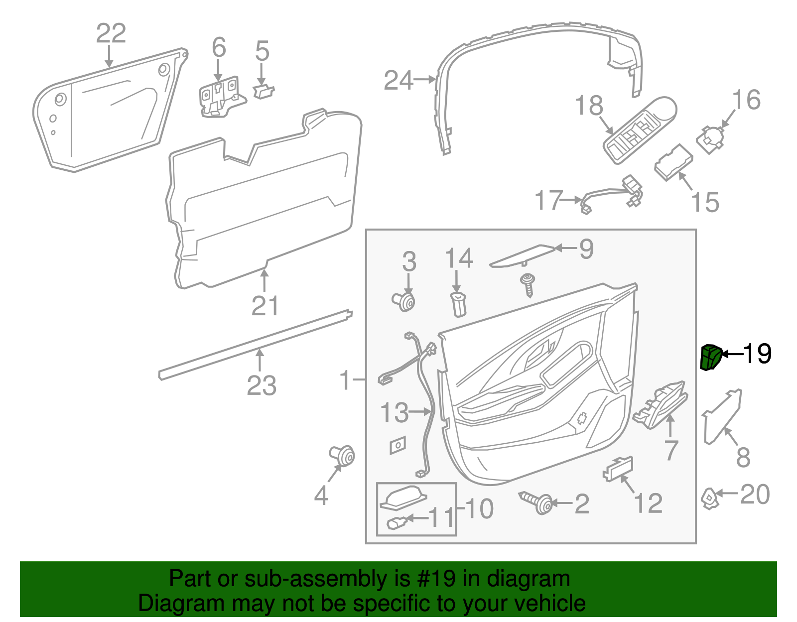 Lock Switch - Buick (90804611)
