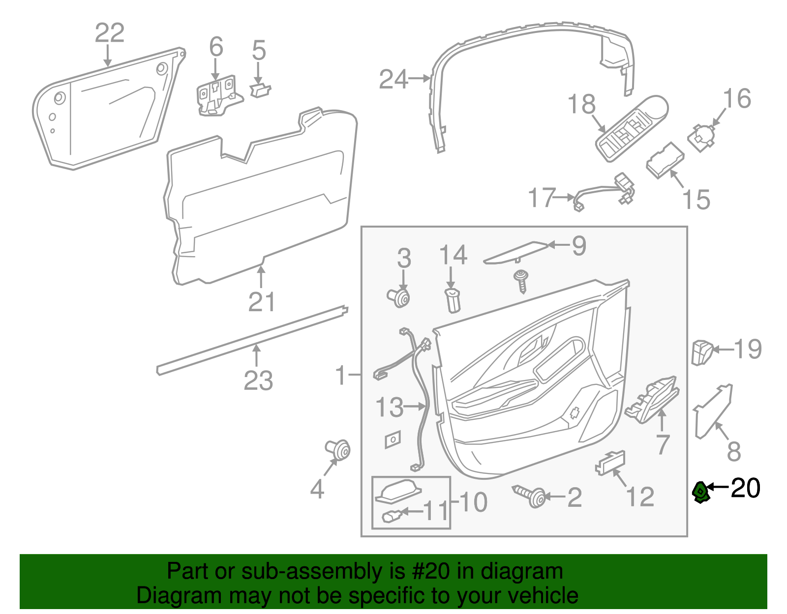 Black Trunk Lid Release Switch - Buick (90871177)