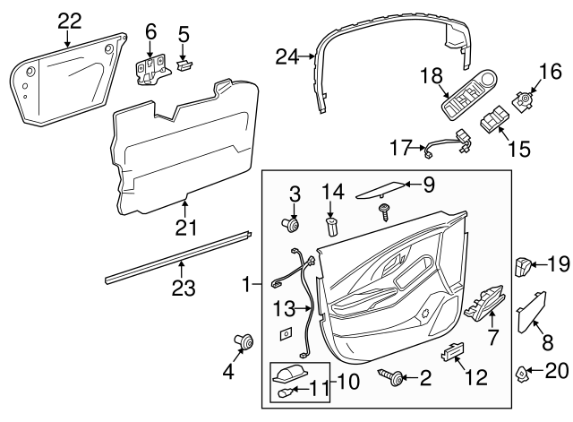 GM OEM Front Door-Cap Gasket 13502036