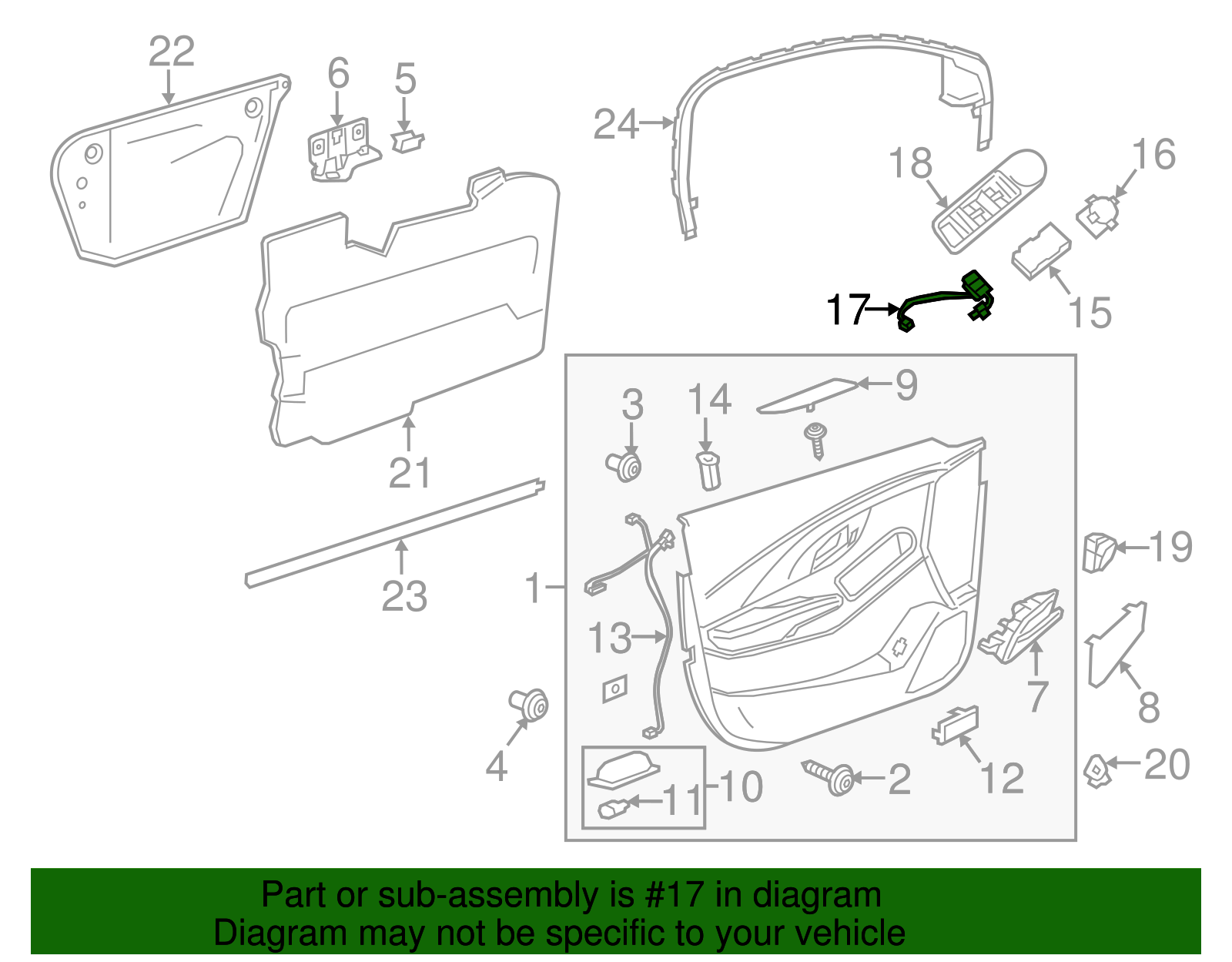 Cocoa Driver Seat Adjuster Memory Switch - Buick (90802663)