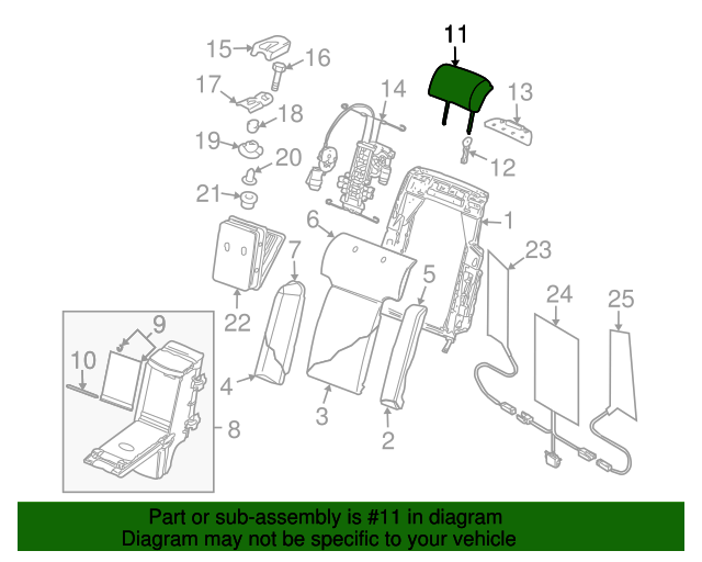 Seat Back Cover 3D5-885-805-DJ-PUX