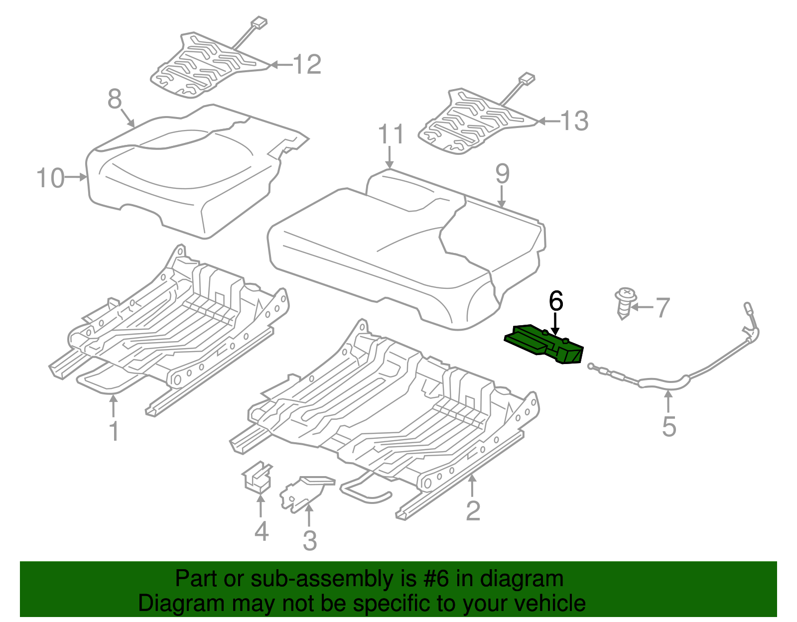 Release Handle - Volkswagen (8R0-883-252-JT7)
