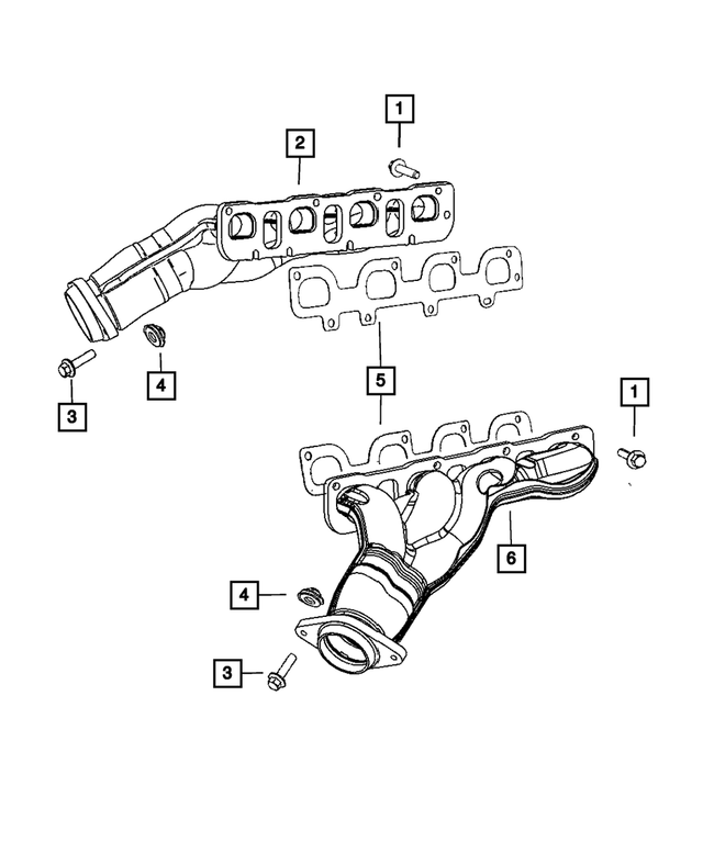 20062007 Mopar Exhaust Manifold Gasket Check New Part Numbers In