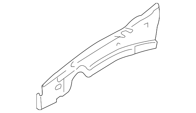 Passenger Side Front Compartment Upper Side Rail Reinforcement (15872116)