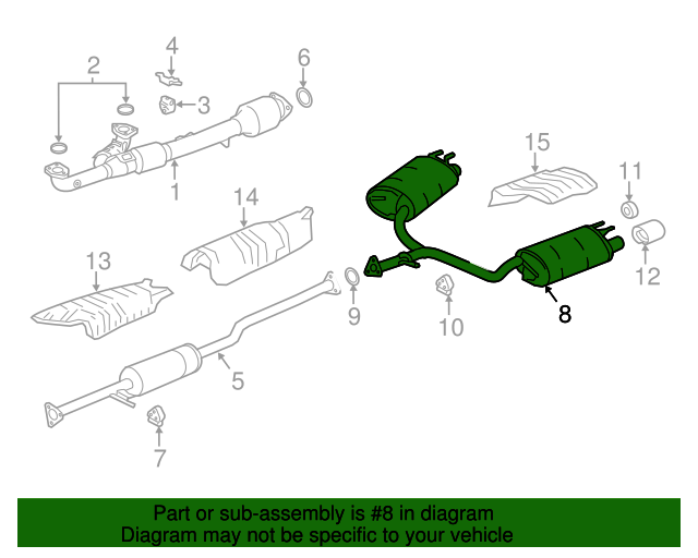 18307T2GA61 Muffler, Ex 20162017 Honda Accord Honda Parts Online