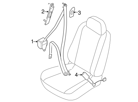 thumbnail image 2 of Seat Belt Repair Service - Single Stage Retractor For Nissan Pathfinder (Remanufactured) 2 of 5