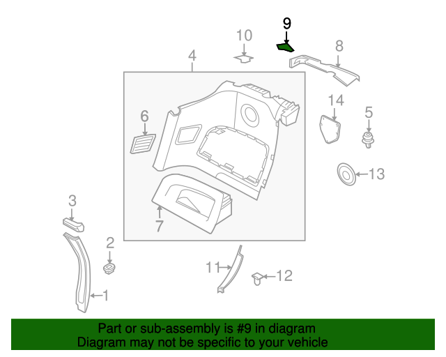51437055415 20032008 BMW Z4 Seat Belt Guide (51437055415) BMW